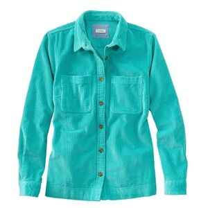 LL Bean Relaxed Corduroy Shirt Jacket, Size Medium Tall